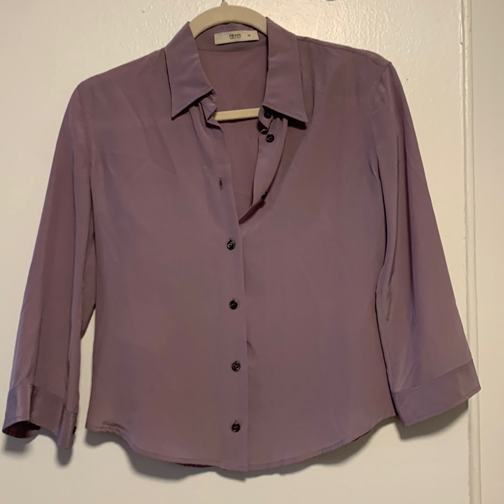 Purple Prada blouse